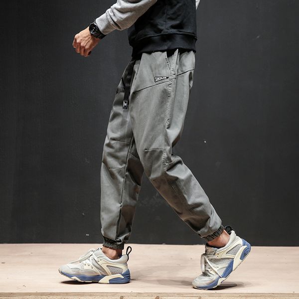 

casual leggings fashion brand men's autumn winter harem loose sports radish pants, Black