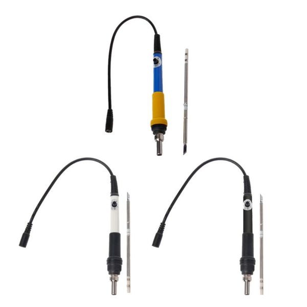 

hand & power tool accessories 1 set t12 mini electric soldering iron adjustable temperature+tip dc 12-24v 75w blue/white/black color