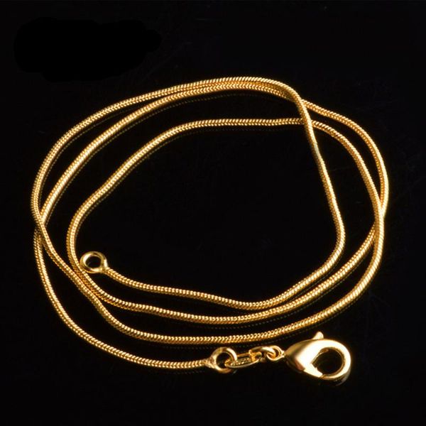 

gold color snake chain necklace for men women link accessories jewelry drop shipping 16/18/20/22/24/26/28/30 inch, Silver