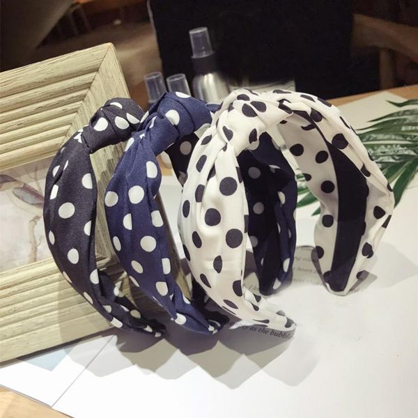 

fashion wave point cross twist wide headband turban stretchy hair bands women girls sweet knotted hair hoop hair accessories q wmtdit