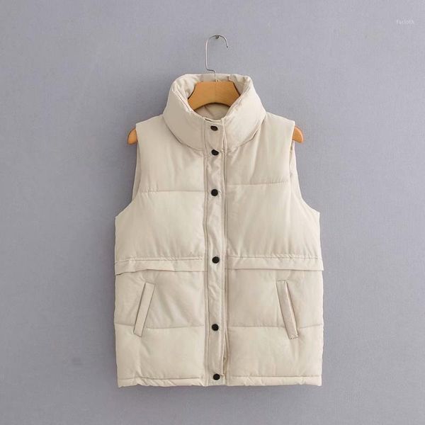 

autumn winter warm thicken sleeveless coat & jacket women 2020 single-breasted vest women cotton padded windproof waistcoat 1, Black