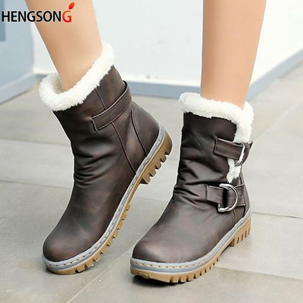 

fashion platfrom winter boots women snow boots flat heels winter shoes warm fur boot for women 2020 autumn women's shoes1, Black