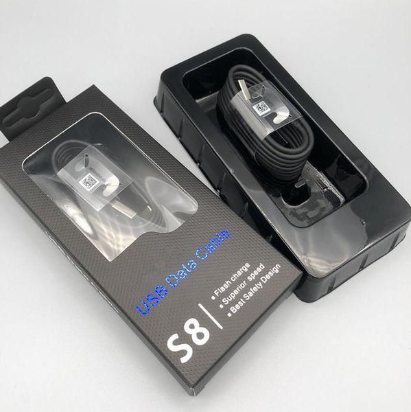 

100pcs/lot for samsung type c cable 1.2m fast charger usb data cable charging for galaxy s10e s8 s9 plus note 8 9 a7 a8 with retail box