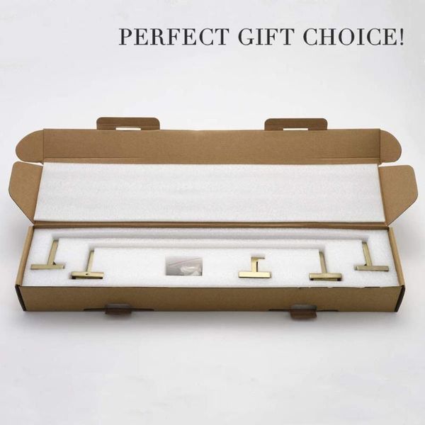 Bad Zubehör Set Gold Polnischen Badezimmer Hardware Robe Haken Handtuch Schiene Bar Ring Seidenpapier Halter Zubehör Decor280u