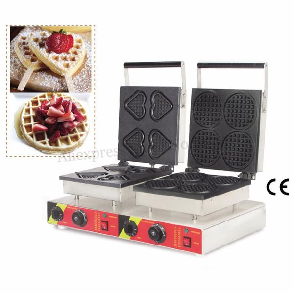 

double heads waffle machine electric nonstick waffle baker cake maker 220v/110v commercial use various styles for choice