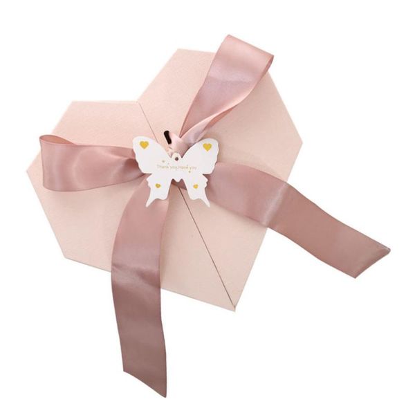

gift wrap 1pc heart shaped box creative christmas present case candy (pink)
