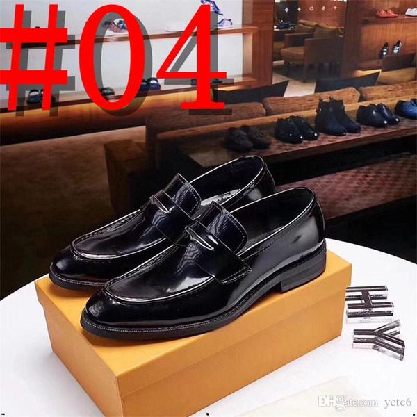 

g1 big size 37-45 oxfords leather men shoes fashion casual pointed formal business male wedding dress flats wholesales 22, Black
