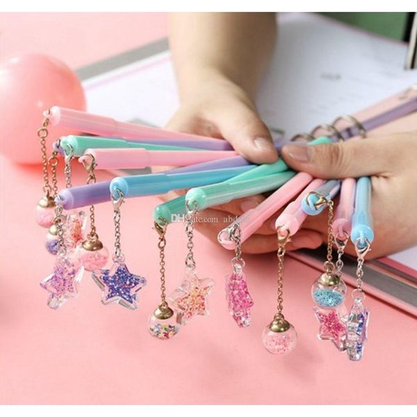 

cute creative student stationery gel pen couple small fairy net red pendant pendant pen wind chime black pen jllatb ladyshome