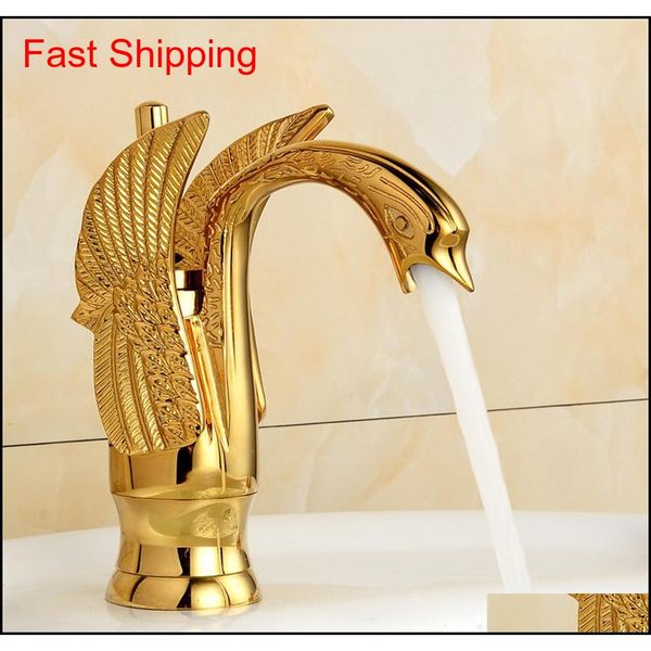 

luxury swan shape bathroom basin faucet single handle cold qylykb packing2010