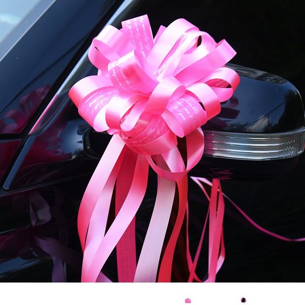 

lazy person two color pull bow wedding car coloured ribbon flower ball new products sell well with various pattern 4 8lj j1