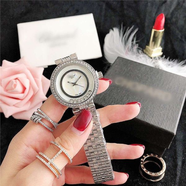 

style watch women's diamond 2020 inlaid new women's watch, Slivery;brown