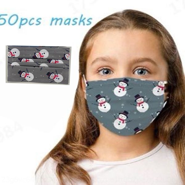 

cartoon x9gj printed christmas tree deer claus mouth erdener santa mask dustproof