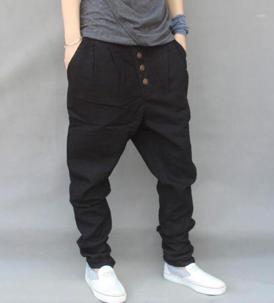 

29-44 2020 spring male new fashion haroun pants pants and feet of loose big yards1, Blue