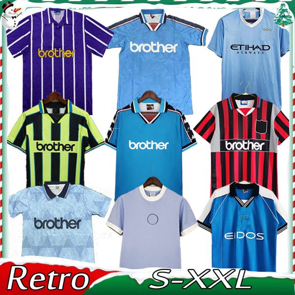 

1989 1998 1999 2000 2011 2012 retro gallagher haaland soccer jerseys home blue man 11 12 classic dzeko kun aguero balotelli city nasri silva, Black;yellow