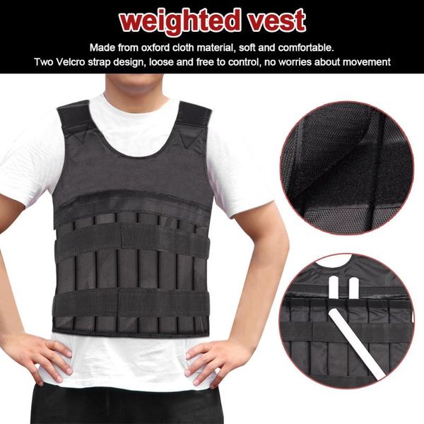 

adjustable weight gym equipment exercise magic sticker oxford cloth weighted vest fitness with shoulder pads running sports