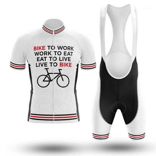 Set da corsa SPTGRVO Lairschdan Set di abbigliamento da bicicletta bianco Set da ciclismo da uomo 2021 Summer Women Bike Outfit Jersey Kit Abbigliamento da ciclismo1