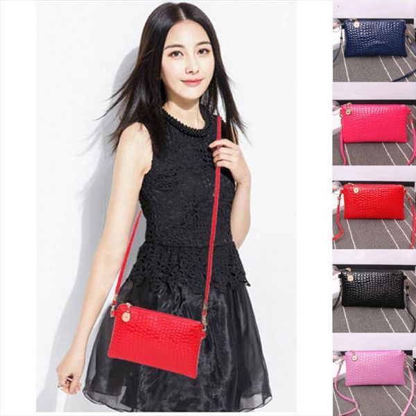 

women leather waterproof shoulder bag tote purses wallets handbag fashion casual solid multifunction messenger crossbody bags, Red;black