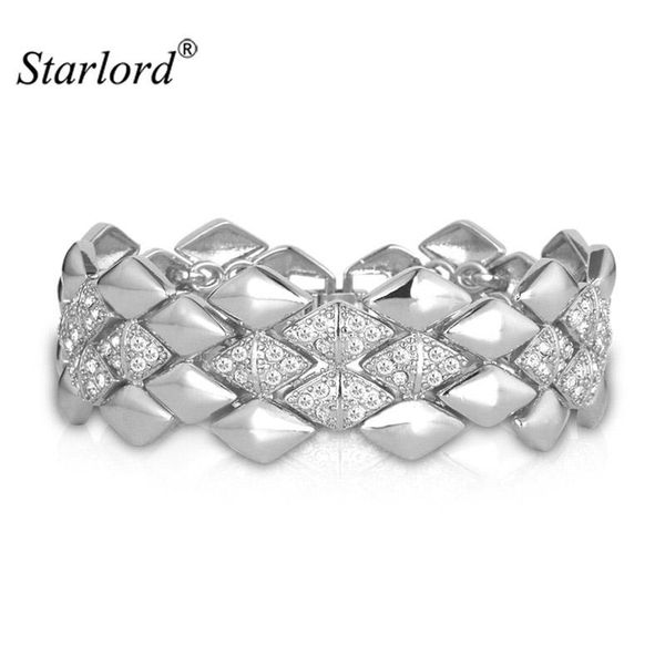 

beaded, strands starlord trendy bracelets & bangles women men jewelry fashion rhinestone crystal gold color bracelet bands h5142, Black