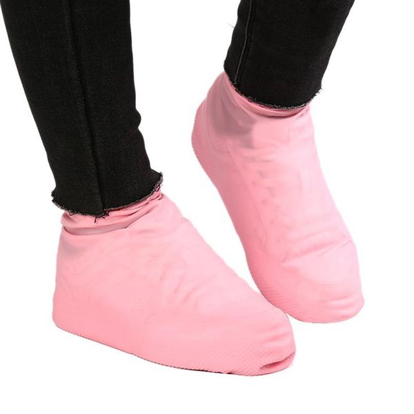 

1pair anti rain emulsion shoe cover portable reusable thick sole waterproof foot wear travel accessories protective sqctlh