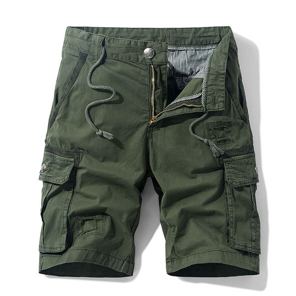 

2021 new men's summer new style casual pockets cargo men fashion 100% cotton vintage relaxed fit shorts ho1j, White;black