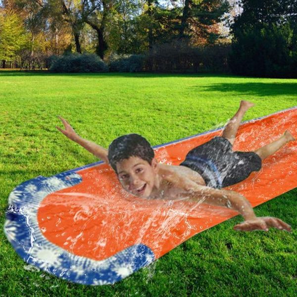 

pool & accessories 4.8m one person water slide fun lawn slides pools for kids summer pvc games center backyard outdoor children toys1