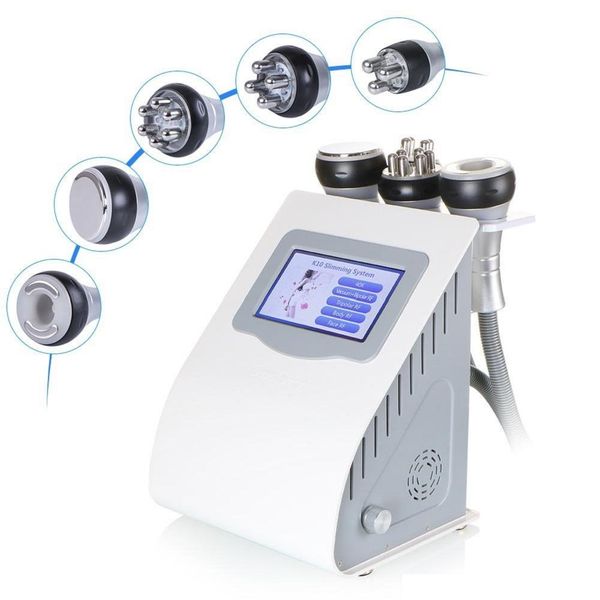 

5 in 1 ultrasonic cavitation slimming beauty equipment vacuum bipolar rf skin care lifting tightening body weight fat loss machine
