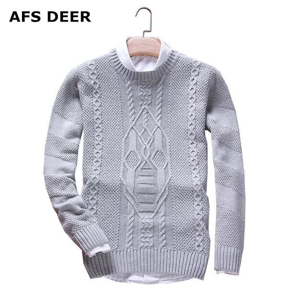 

pullover sweater men 2021 new autumn solid casual men sweater male brands winter men's o-neck cotton jumpers, White;black