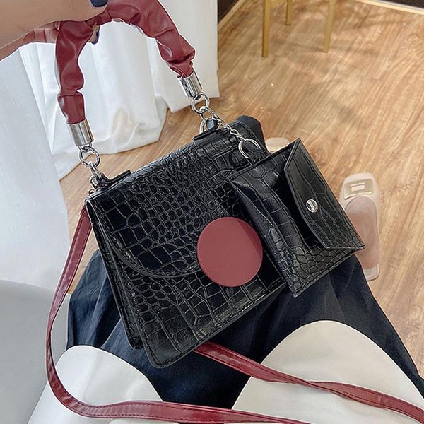 

2021 new style fashion textured bags casual western style women's bag korean-style simple handbag shoulder square sling bags