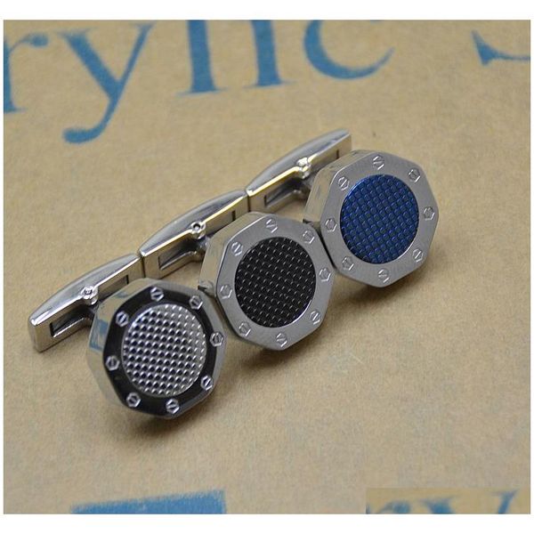 

luxury audemais plguet cufflinks for french man shirt cufflink silver black octagon cuff button as wedding groomsmen wear jewelry