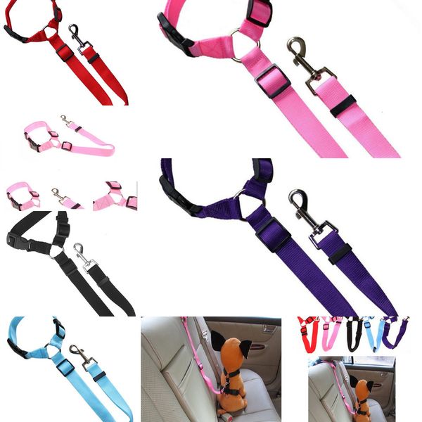 

pet nylon dog dogs cat seat belt strap car headrest restraint safety leads vehicle seatbelt harness 4 nadn1