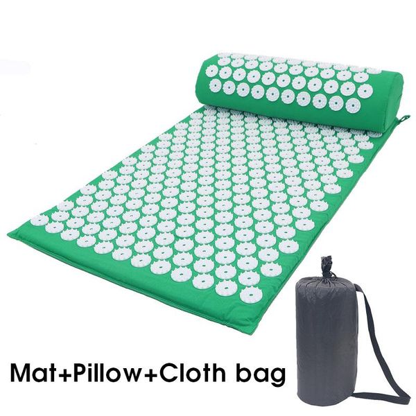 

massager подушка массаж йога коврик acupressure mat с облегчением стресса в спине коврики коврики акупунктуры сказочный игл с подушкой sqchm