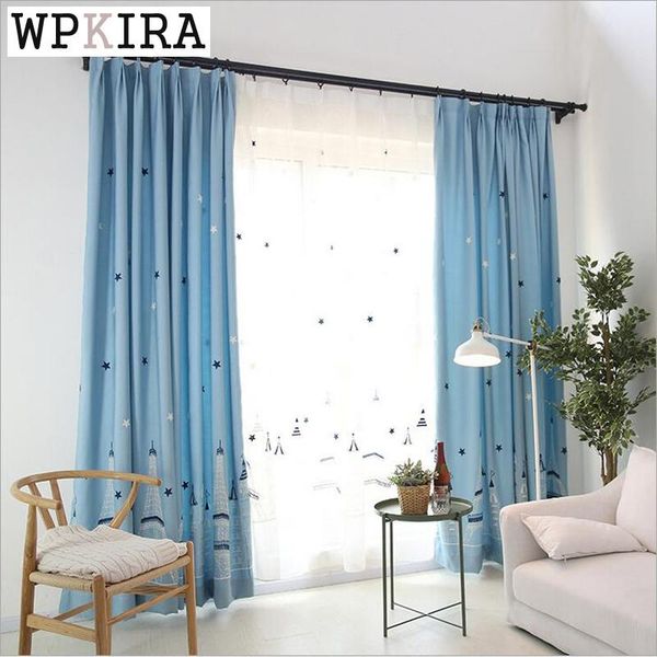 

cartoon star castle tower shade blinds finished window curtains children kids bedroom windows treatments fabric 401&20