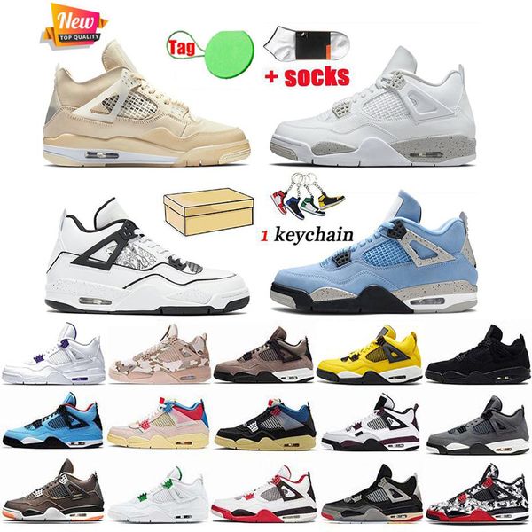 

jump 4s 4 running jorden basketball shoes white oero black cat bred university blue lightning unionnoir fire red pure money metallic purple
