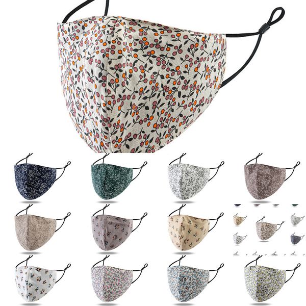 

with dhl shipping reusable face mask adjustable ear loops washable breathable floral masks cotton cloth mouth cove ozop4