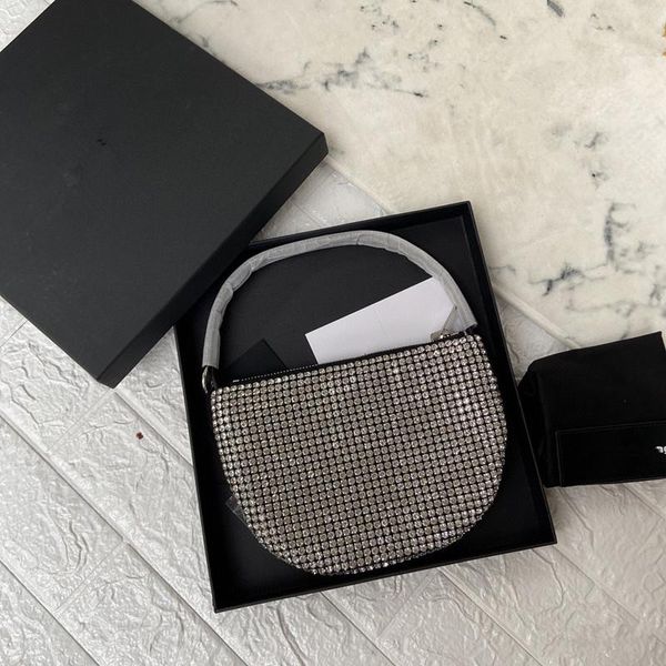 

hbp fashion brand original designs women handbags diamond trampy bag with armpit semicircle portable moon pures mcqueens wallet