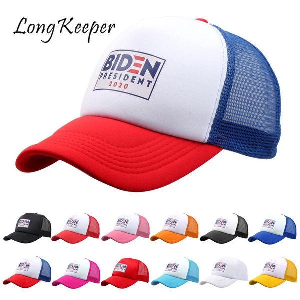 

longkeeper outdoor sport baseball cap biden 2020 us election campaign summer hat fashion hip hop sun hats adjustable casual caps bbynvk, Black;white