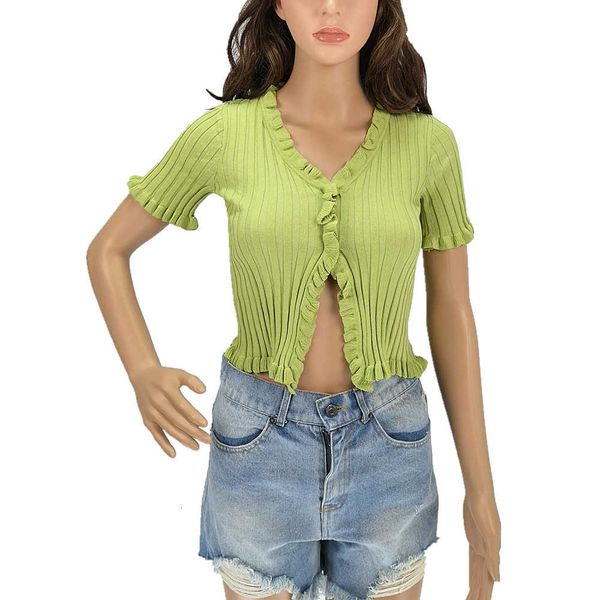 

happiness plum 8 colours knitted shirts women v-neck single breasted good elasticity crop cardigan sweaters, Black;brown