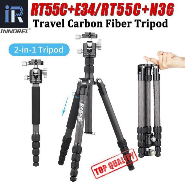 

10 layers carbon fiber travel tripod monopod for dslr cameras with panoramic low gravity center ball head arca swiss q.r.plate1