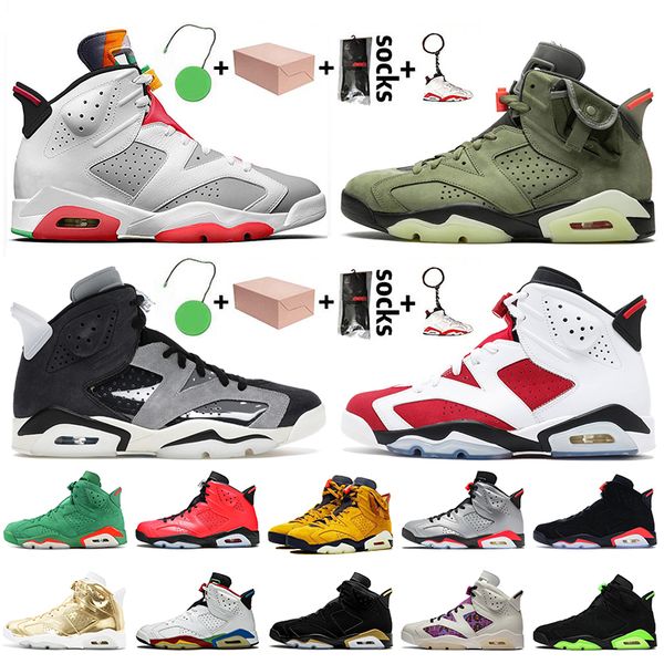 

with box travis jumpman 6 6s mens basketball shoes hare black infrared carmine gatorade like mike trainers sneakers unc maroon
