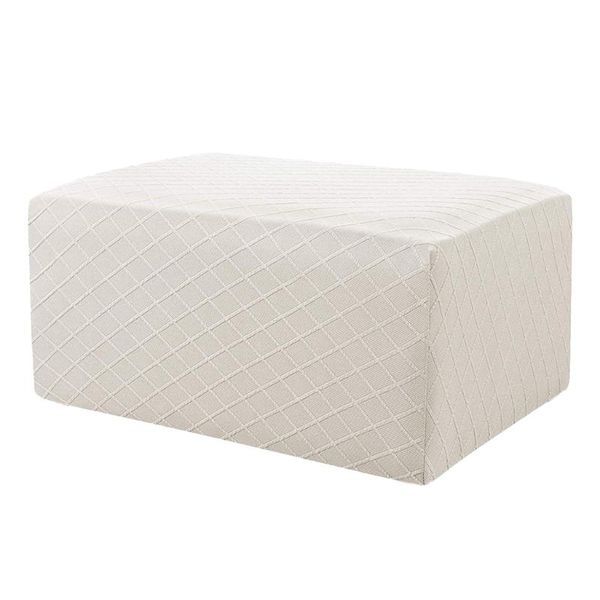 

chair covers ottoman footrest stool slipcover footstool sofa seat grid patterns