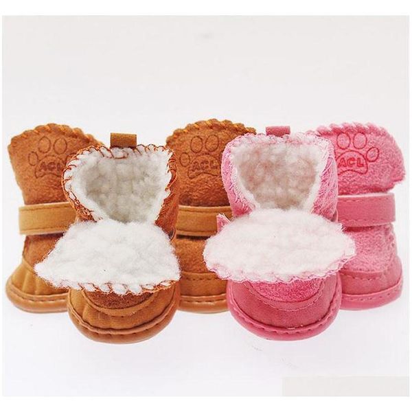 

pet dog shoes cotton warm pet shoes dog water proof warm winter dog shoes 2 colors 5 sizes shipping wfplw