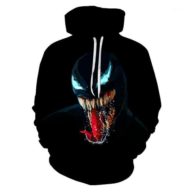 

black monster 3d printed brand casual hoody sweatshirt men tracksuit hoodie pullover streetwear coat dropship zooear1