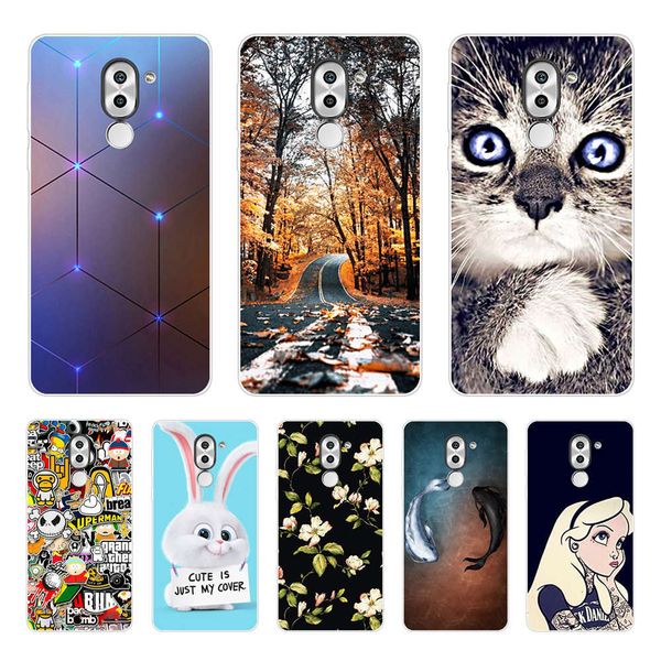 

bgrfhuawei honor 6x mobile phone silicone cover, soft tpu back shell, protection, 360 novelswza