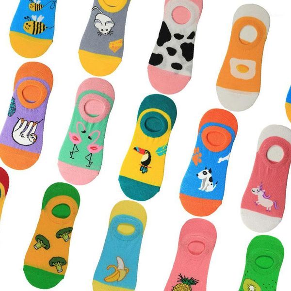

1 pair men socks cotton funny crew socks cartoon animal happy fruit dog women novelty gift for spring autumn1, Black