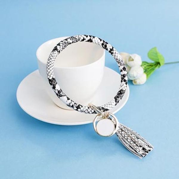 

fashion ring pu leathe tassel keychain gifts for women llaveros mujer car bag accessories keyring jewelry accessory ch3594 h jllpxo, Silver