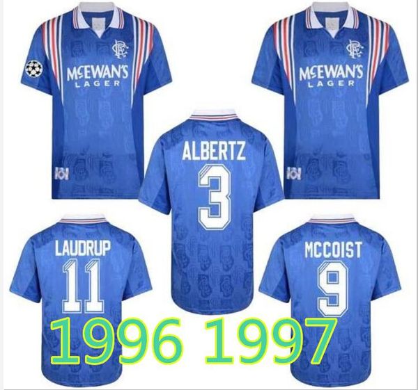 

1996 1997 rangers ретро футбол джерси 96 97 rangers laudrup mccoist gascoigne albertz classic старинная старая футболка, Black;yellow