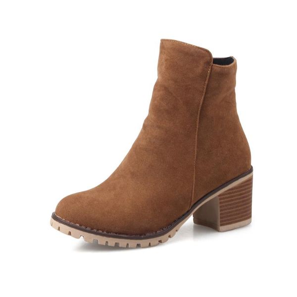 

women's rubber boots female shoes round toe winter footwear rain large size ankle ladies low 2020 riding solid pu hoof, Black