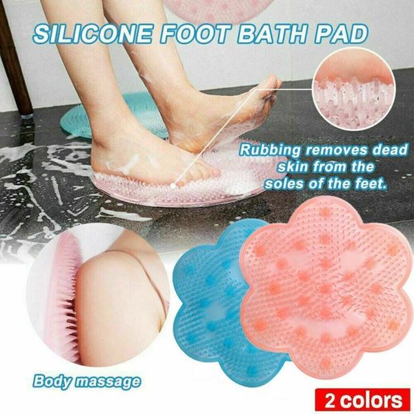 

2pcs non-slip massage pad for bathroom strong suction cup floor shower mat mats shower anti slip carpets bathroom suction clear