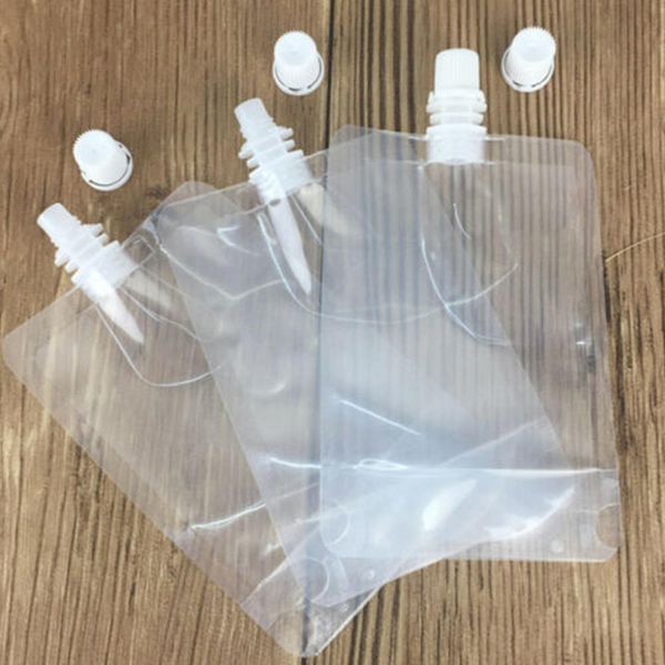 Sacos de embalagem de 100 ml-500ml de embalagem bebem bolsa de armazenamento de bico para bebidas bebidas suco líquido leite café atacado