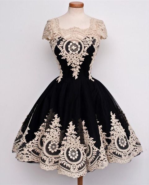 

high school graduation dresses 2019 vestidos de 15 anos corto vintage black short homecoming dresses with lace appliques, Blue;pink